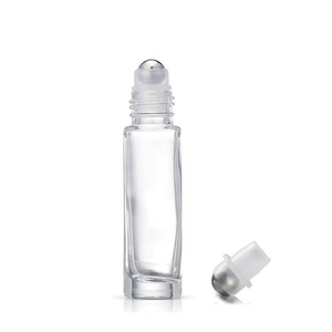 Bouteilles roll-on en verre transparentes personnalisables de 10 ml et 15 ml avec bille roulante en acier inoxydable pour gloss à lèvres avec capuchon - Product Image 3