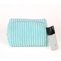 Tas Kosmetik Perjalanan Kecantikan Berkualitas Tinggi untuk Wanita, Tas Makeup Berbahan Plush dengan Ritsleting, Kantong Penyimpanan, Tas Kosmetik Korduroi
