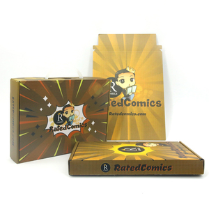 Boîte en carton ondulé durable avec logo personnalisé imprimé, poignée en plastique, pliable, à double rabat, 6x4x1, pour emballage cadeau de carnet - Product Image 5