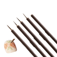 Manche en bois Nail Art peinture pinceau stylo loups Style de cheveux pour calligraphie chinoise dessin à l'huile peinture à l'aquarelle