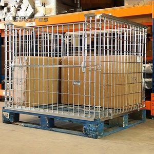 Palette en <span class=keywords><strong>cage</strong></span> galvanisée empilable industrielle populaire d'acier doux Q235 - Product Image 3