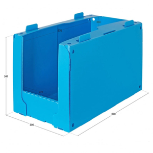 PP plastica ondulata pieghevole impilabile raccogli contenitori per magazzino vestiti di stoccaggio, distribuzione - Product Image 3