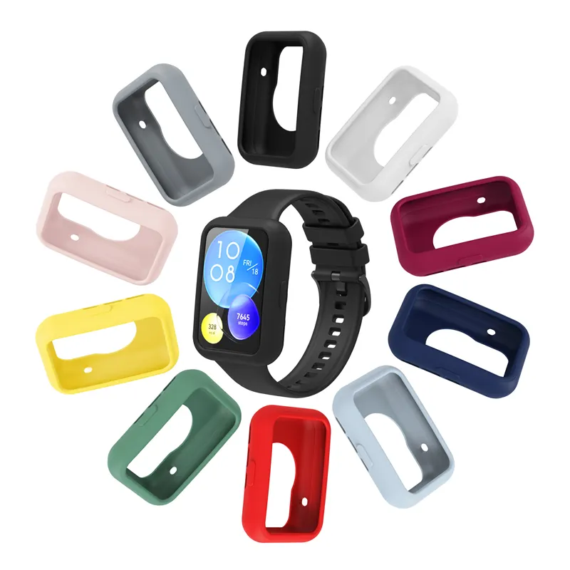 Soft Silicone Multi Colors Smart Watch Cover Case For Huawei Watch Fit 2 Watch Protector Cover