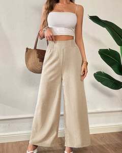 Vêtements pour femmes de <span class=keywords><strong>grande</strong></span> <span class=keywords><strong>taille</strong></span> Vente en gros personnalisé <span class=keywords><strong>Pantalon</strong></span> ample ample et ample ample et surdimensionné <span class=keywords><strong>Pantalon</strong></span> large pour femmes élégantes Grandes tailles - Product Image 3