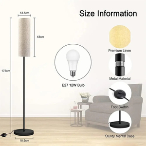 Multi Color Temperature Ambient Light <strong>Tall</strong> Slender Metal <strong>Stand</strong> for Living Space Interior Floor <strong>Lamp</strong> - Product Image 1