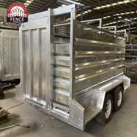 Remorque de camion de transport d'animaux de bétail de 12x6ft/remorque portative de caisse de bétail