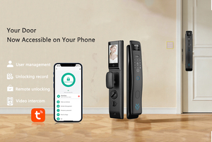 QLEUNG 3D Face Fully Automatic Lock Tuya <strong>with</strong> Active Video Calling Digital <strong>Code</strong> Card Finger Print Smart Door Lock - Product Image 5