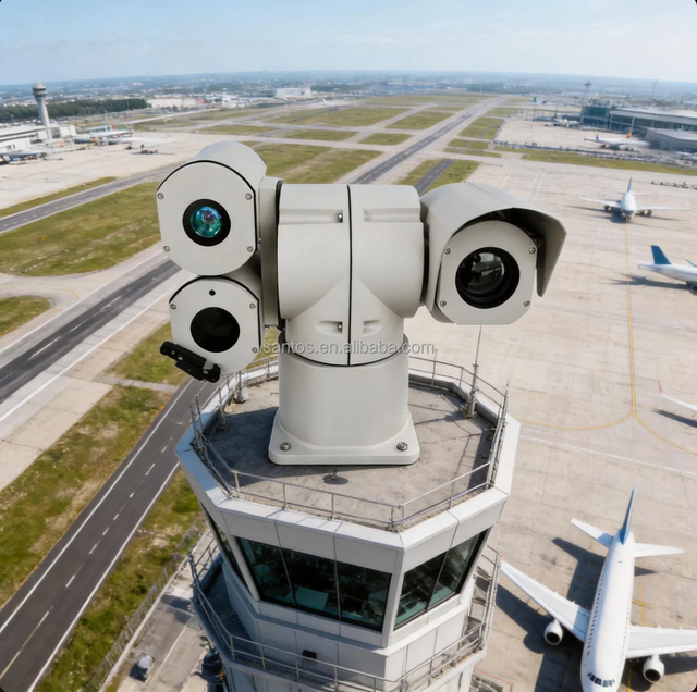 EO IR Laser Rangefinder Thermal Imaging PTZ Camera for Airport Perimeter Security Systems