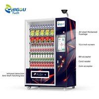 Distributeur automatique en spirale de 15,6 pouces à 60 voies, machine commerciale à forte demande en acier inoxydable pour la vente au détail multiple