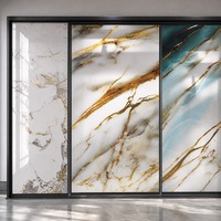 Autocollant mural en PVC imitation marbre, papier adhésif pour salle de bain, douche, cuisine, crédence, vinyle décoratif amovible