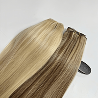 Extensions de cheveux humains vierges européens à double trame, cuticules alignées, 100 % cheveux naturels, sans perte, sans chute