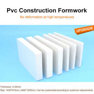 Coffrage en PVC vert de 1220 mm x 2440 mm avec épaisseur de 5 à 30 mm, surface lisse, blanc, pour la construction en béton - Product Image 2