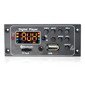Papan dekoder pemutar MP3 Amplifier bagus, DC 5v-26v mendukung perekaman panggilan BT 5.0 modul Radio FM mobil mendukung TF USB AUX 3.5 WAV