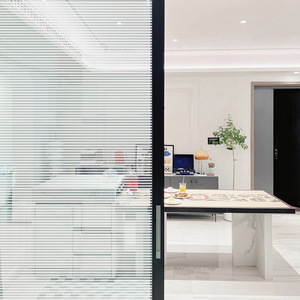 1.52*30m pellicola per finestre per animali domestici bianca piccola striscia vetrosa opaca a strisce traslucide decorativa per finestre per animali domestici doccia per ufficio - Product Image 2