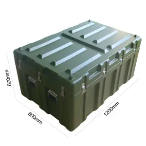 High Impact Rotational Molded Hard PE Material Stackable Rotomolded Plastic Equipment Case 1200x800x600mm