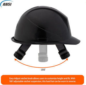 Casco de Seguridad Circular de ABS Dieléctrico Clase E HIGHVIZ, Suspensión de 6 Puntos, Protección Contra Descargas Eléctricas y Choques, para Linieros Eléctricos - Product Image 4