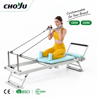 Machine de Pilates Reformer, pliable, pour studio de Pilates ou usage domestique, écologique, durable, design peu encombrant, roues silencieuses, réglable