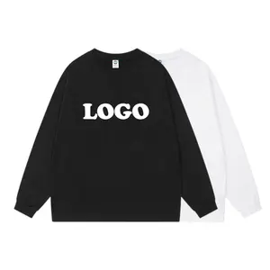 Custom High Quality 100% Cotton Long Sleeve T Shirt For Men Custom Logo Men Tshirt