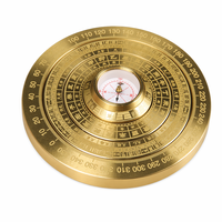 Vente en gros usine : Disque de Feng Shui gravé en laiton émaillé dur, rotatif, avec motif Bagua multi-cercles, ornement de doigt et de sac