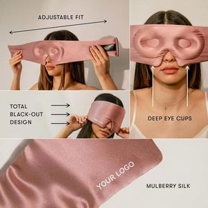 Fabricante y Proveedor de Máscaras de Dormir 3D Grandes de Seda de Morera 100% con Logotipo Personalizado OEM ODM - Product Image 3