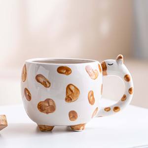 Taza Creativa Ecológica de Porcelana con Diseño de Tigre Pintado a Mano en 3D, Capacidad de 400 ml, Diseño Adorable - Product Image 5
