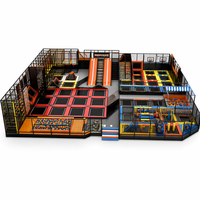 Équipement de parc de trampolines intérieur certifié CE et ASTM |   Conception de flux multi-zones |   Module de jeu interactif à LED |   Solution FEC personnalisée