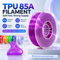Filamen TPU 85A Grosir 1.75mm 3mm Fleksibel, Tahan Benturan, Elastis untuk Segel Gasket Suku Cadang Otomotif OEM