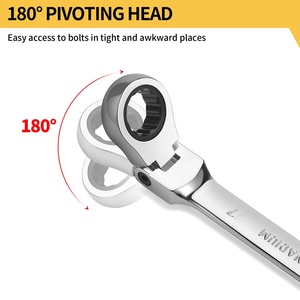 Ratchet Wrench Adjustable Head 180. Swivel Flex-Head Design the Flexible Ratcheting Head Swivels 180 Degrees to Easily Navigate - Product Image 2