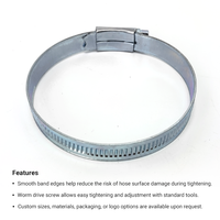 Collier de serrage de type britannique réglable en métal perforé pour fixation de tuyaux et de flexibles