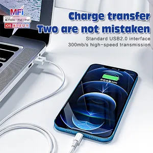 Câbles MFI iOS populaires pour Apple ODM OEM MFI câble USB certifié pour iphone Lightning câble de charge et adaptateur