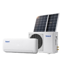 Climatiseur hybride solaire domestique 9000 BTU sans onduleur, connecté au réseau, AC/DC, pour refroidissement/chauffage, à couplage direct des composants, mural