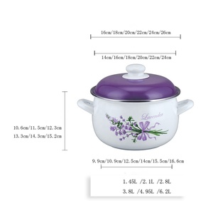 Casserole de cuisine émaillée 806D avec poignée creuse - Product Image 5