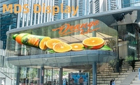 P3.9 P6 P10 Verre Transparent Affichage Transparent LED Flim Rideau Flexible LED Écran pour la Publicité LED Panneau LED Pantalla