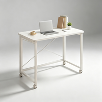 Table pliante multifonctionnelle, bureau d'ordinateur mobile, surface en panneau MDF, pour la maison, l'étude, la salle à manger, l'utilisation en appartement locatif