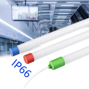 Traitement personnalisé T8 tube étanche lampe fluorescente 1.2m pleine couleur en plastique tube de lampe extérieure