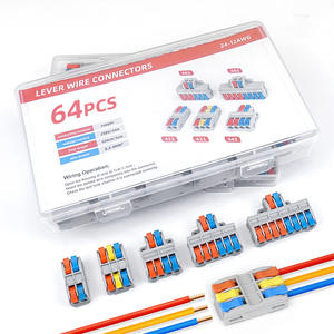 Bloque de terminales electrónicos de ciencia popular, 62 piezas, desconexión rápida, 2P, 2 núcleos, caja de PC para cableado de 24-12 AWG - Product Image 2