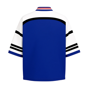 Maglia da Calcio Vintage Personalizzata, Design Retrò, Manica Corta con Colletto, Streetwear Traspirante in Poliestere, OEM - Product Image 3
