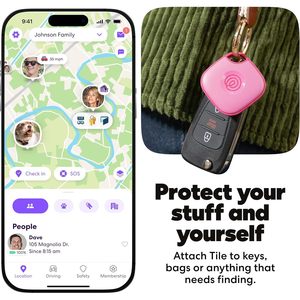 Localizador de objetos Life360 Tile Tracker para llaves, bolsos, teléfono. Seguimiento en tiempo real. Control por aplicación. Compatible con iOS y Android. - Product Image 3