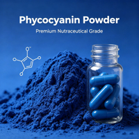 Pigment bleu naturel, extrait de spiruline, phycocyanine E18 en poudre pour la coloration des boissons et des glaces, complément alimentaire super-aliment