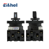 Sakelar Rotary Cam Si&hel UKT1 20A 440V 1-0-2 Changeover 2-3 Posisi 2P Terminal Sekrup Pemasangan Panel IP20 Plastik Bersertifikasi CE