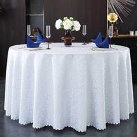 Nappe ronde en jacquard damassé, vente en gros d'usine, qualité supérieure, lavable et réutilisable, pour hôtel, restaurant, banquet