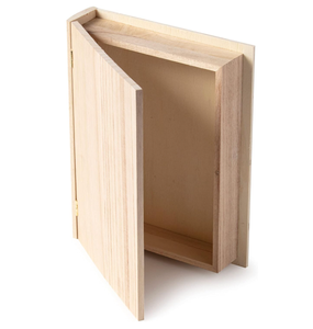 Buch förmige hölzerne Aufbewahrung boxen Unfertige hölzerne Bücher <span class=keywords><strong>box</strong></span> Dekorieren Sie Holzkiste für Schmuckstücke - Product Image 1
