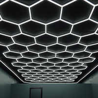 Éclairage de Plafond LED Hexagonal Contation 110/220 V 9 LED pour Atelier, Garage et Concessionnaire Automobile