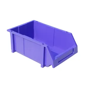 重型工业大尺寸塑料工具备件可堆叠仓库储存箱，用于车库存储