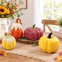 Décoration de table en céramique en forme de citrouille pour la récolte du maïs, décoration d'automne pour Thanksgiving, centre de table pour la fête de la récolte