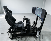 Cockpit de simulation de course modulaire robuste en aluminium 40160, configuration complète pour simulateur de conduite, idéal pour les bornes d'arcade et les machines de divertissement