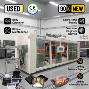 Machine de thermoformage plastique automatique d'<span class=keywords><strong>occasion</strong></span> certifiée CE, moteur haute productivité, matériaux PS/PET/PP/PVC - Product Image 1