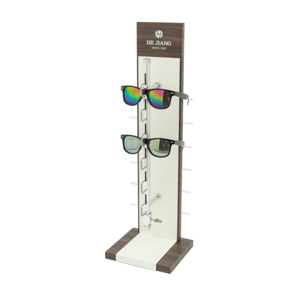 Brillen vitrine Holz Sonnenbrille Display Stand mit Metall brille Rack