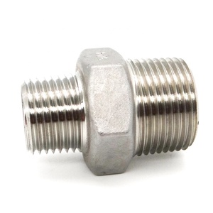 Npt BSP nam Threaded <span class=keywords><strong>Fitting</strong></span> thép không gỉ Phụ kiện ống đúc ống adapter phù hợp SS304 giảm hình lục giác núm vú - Product Image 1