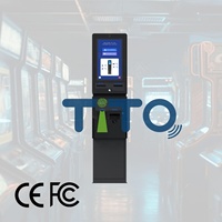 Kiosque TITO intelligent avec SDK et lecteur de codes-barres intégré, accepteur de billets et terminal de rachat pour bornes de jeux d'adresse